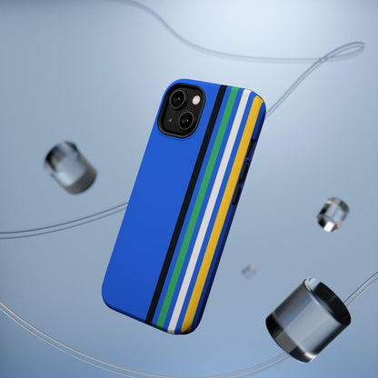 Electric Stripes iPhone 16, 15, 14, 13 - MagSafe Magnetic Tough Case by HitStickers