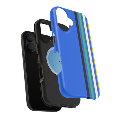 Electric Stripes iPhone 16, 15, 14, 13 - MagSafe Magnetic Tough Case by HitStickers
