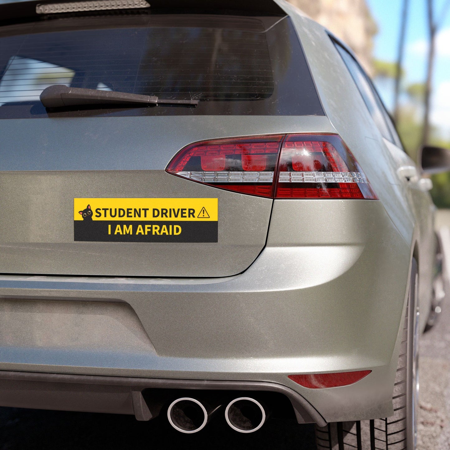 Student Driver, I Am Afraid - Funny Student Driver Car Magnet – Nervous Driver Bumper Magnet for Safety & Humor