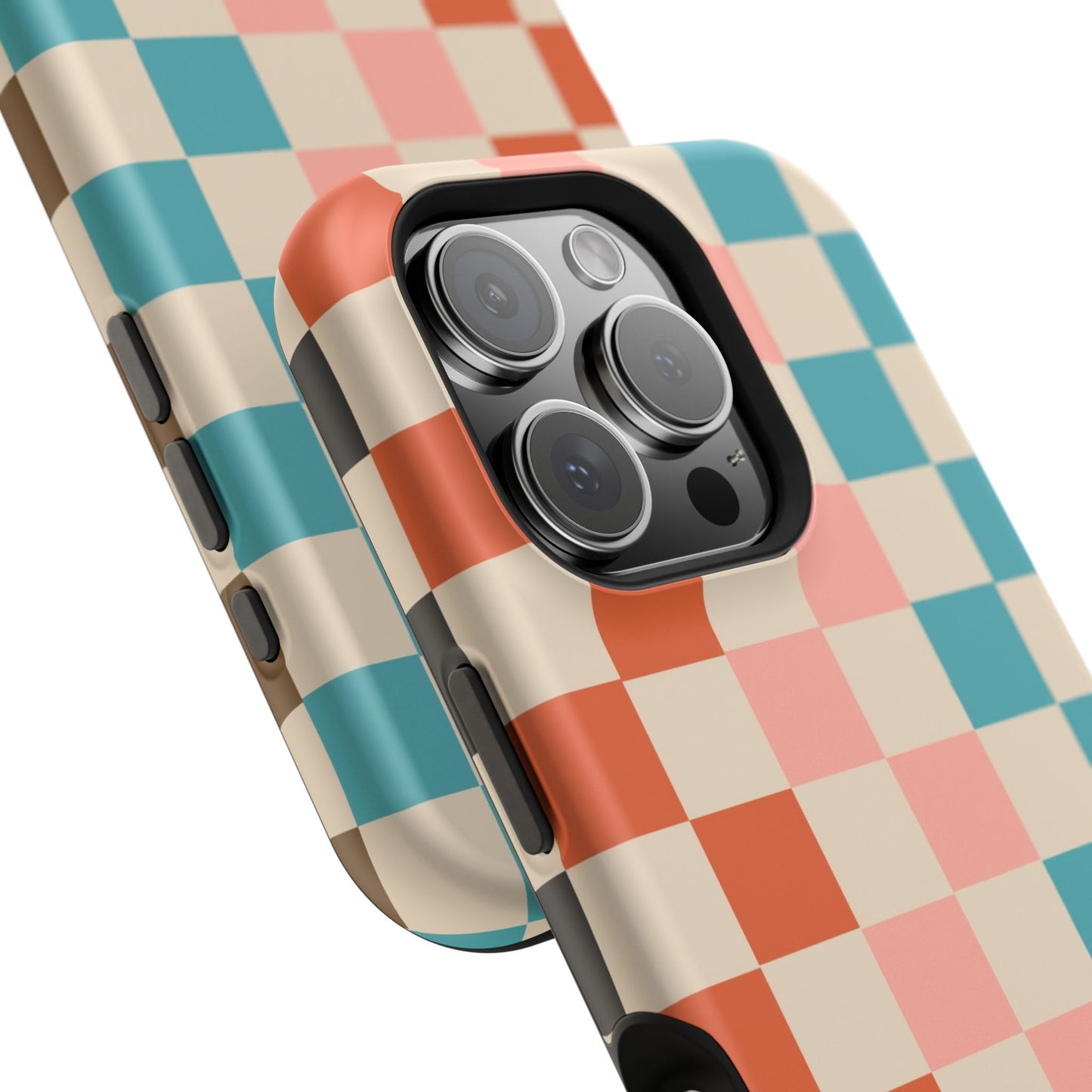 Retro Check Pop – iPhone 16, 15, 14, 13 – MagSafe Magnetic Tough Case by HitStickers