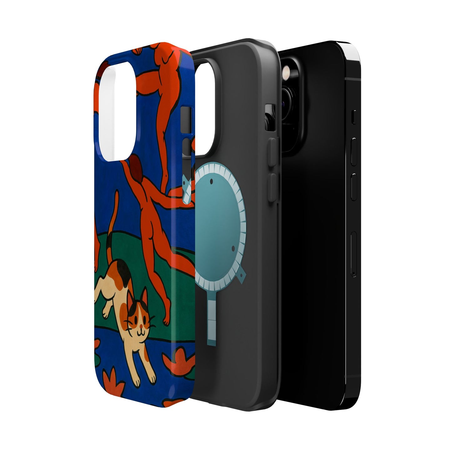 Dancing with the Cat – Matisse Inspired – iPhone 16, 15, 14, 13 – MagSafe Magnetic Tough Case by HitStickers