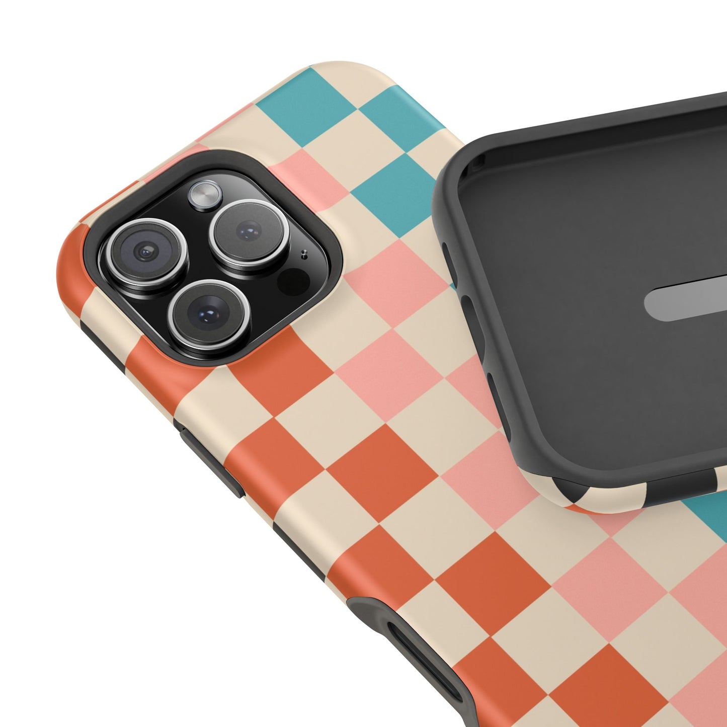 Retro Check Pop – iPhone 16, 15, 14, 13 – MagSafe Magnetic Tough Case by HitStickers