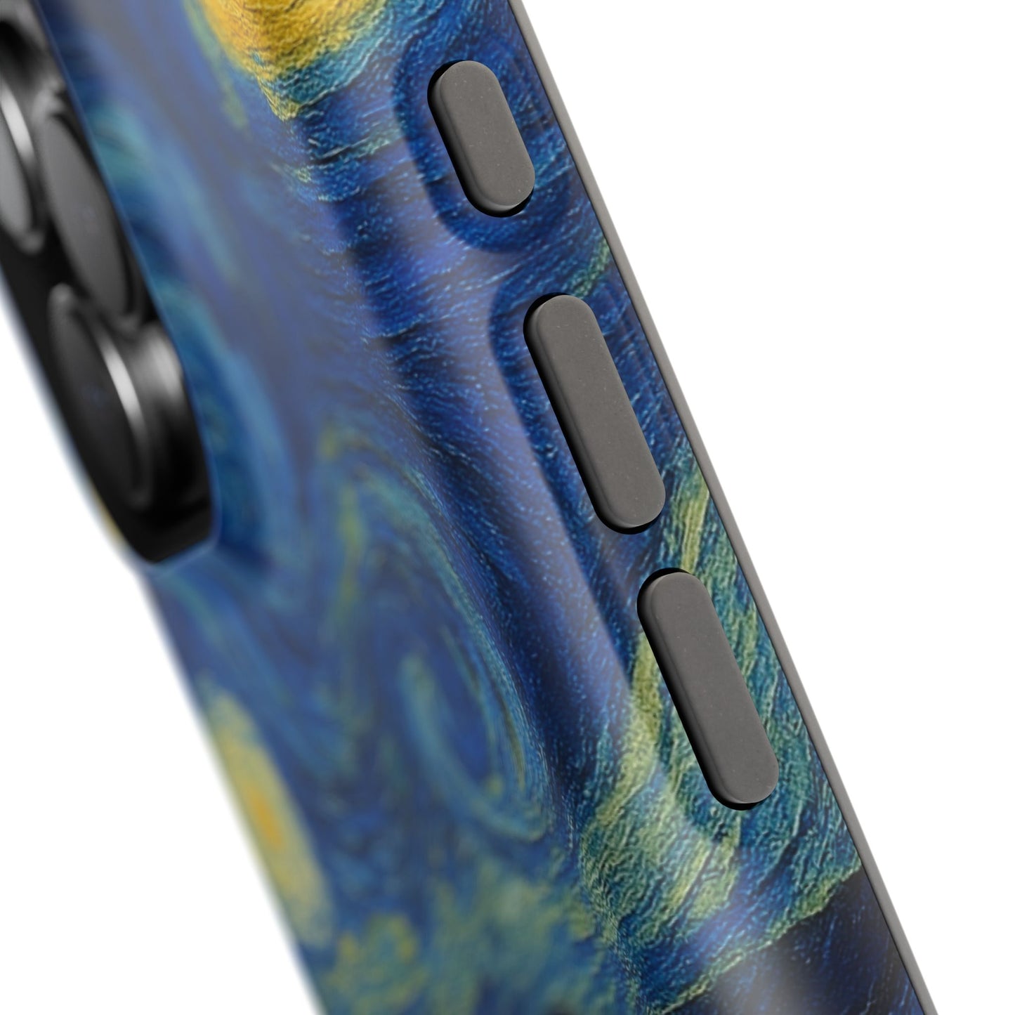 Starry Night Cat – Van Gogh Inspired – iPhone 16, 15, 14, 13 – MagSafe Magnetic Tough Case by HitStickers