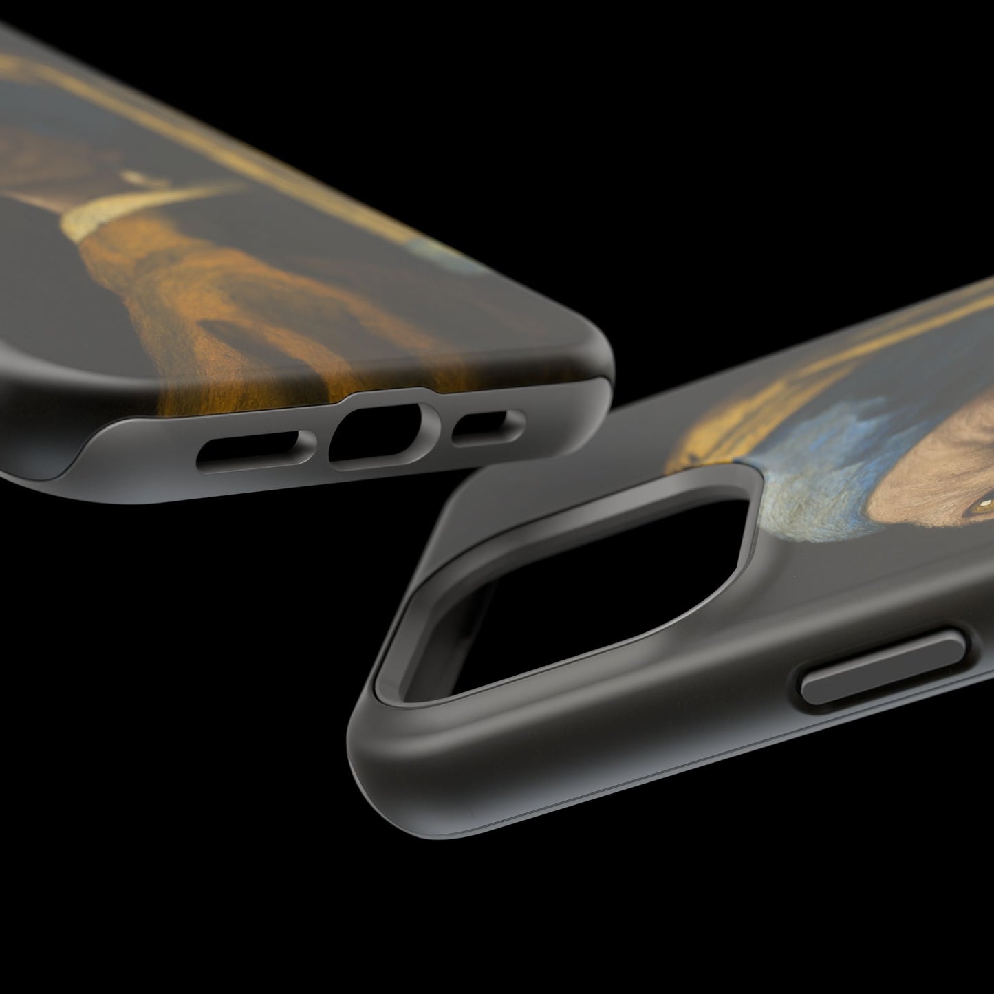 Cat with a Pearl Earring – Vermeer Inspired – iPhone 16, 15, 14, 13 – MagSafe Magnetic Tough Case by HitStickers