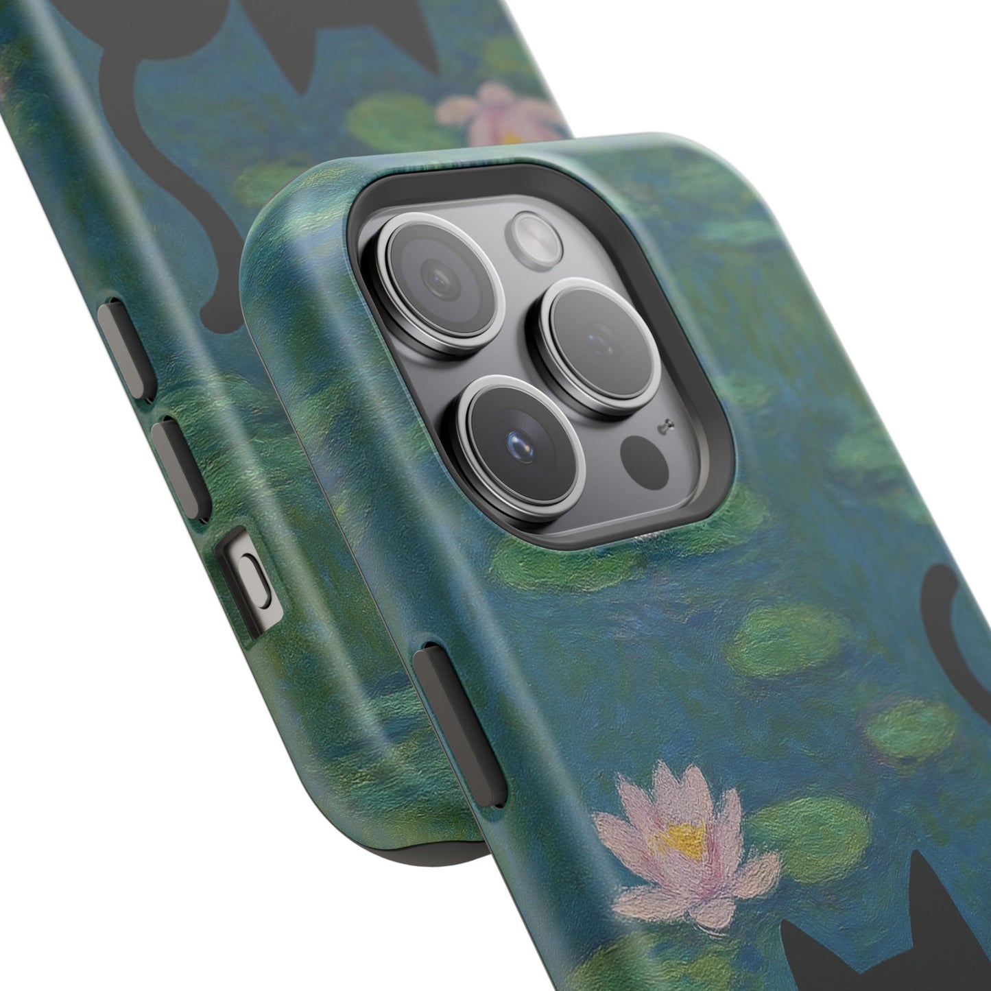 Water Lily Cat – Monet Inspired – iPhone 16, 15, 14, 13 – MagSafe Magnetic Tough Case by HitStickers