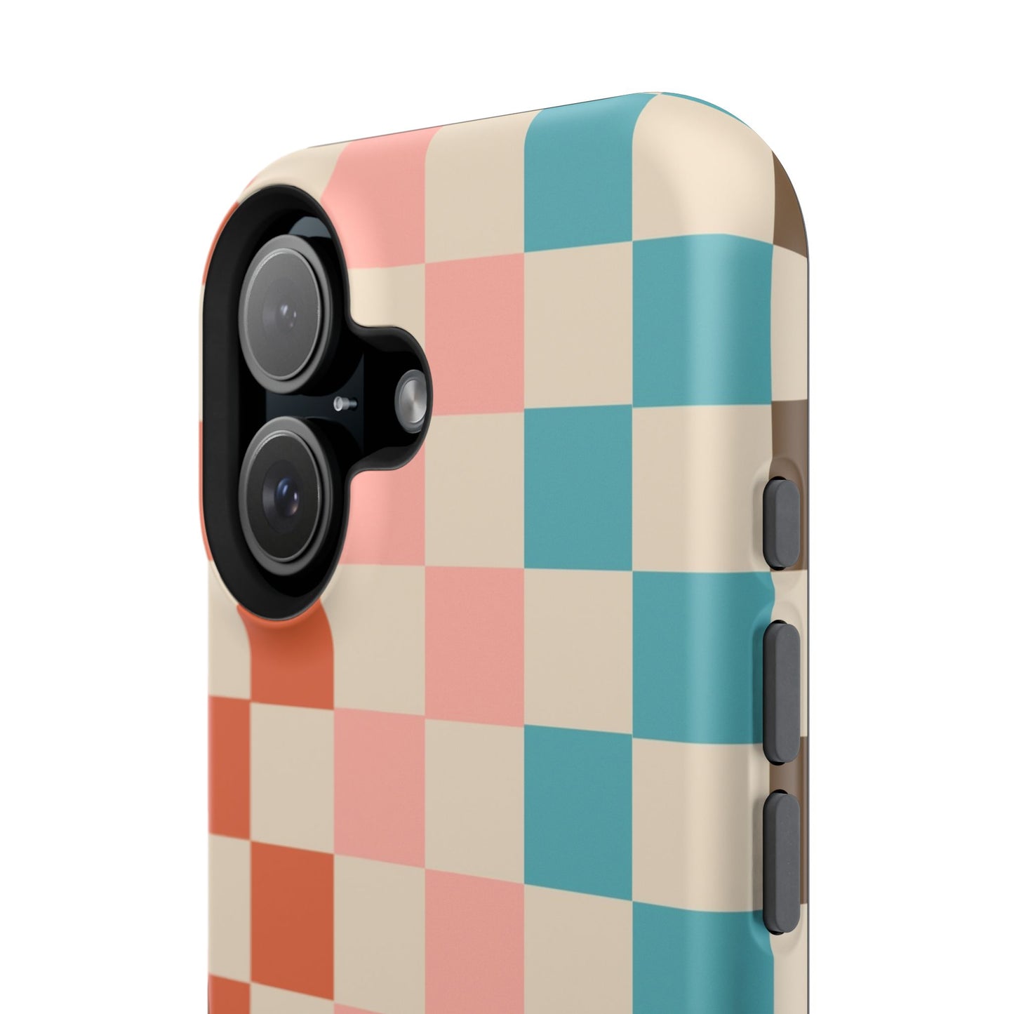 Retro Check Pop – iPhone 16, 15, 14, 13 – MagSafe Magnetic Tough Case by HitStickers